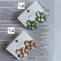 گوشواره طرح گل میناکاری