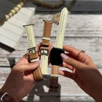 بند اپل واچ چرمی دو رنگ طرح کلاسیک